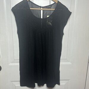 Lucky Brand Black Flowy‎ Top With Tags In Women's Size Small